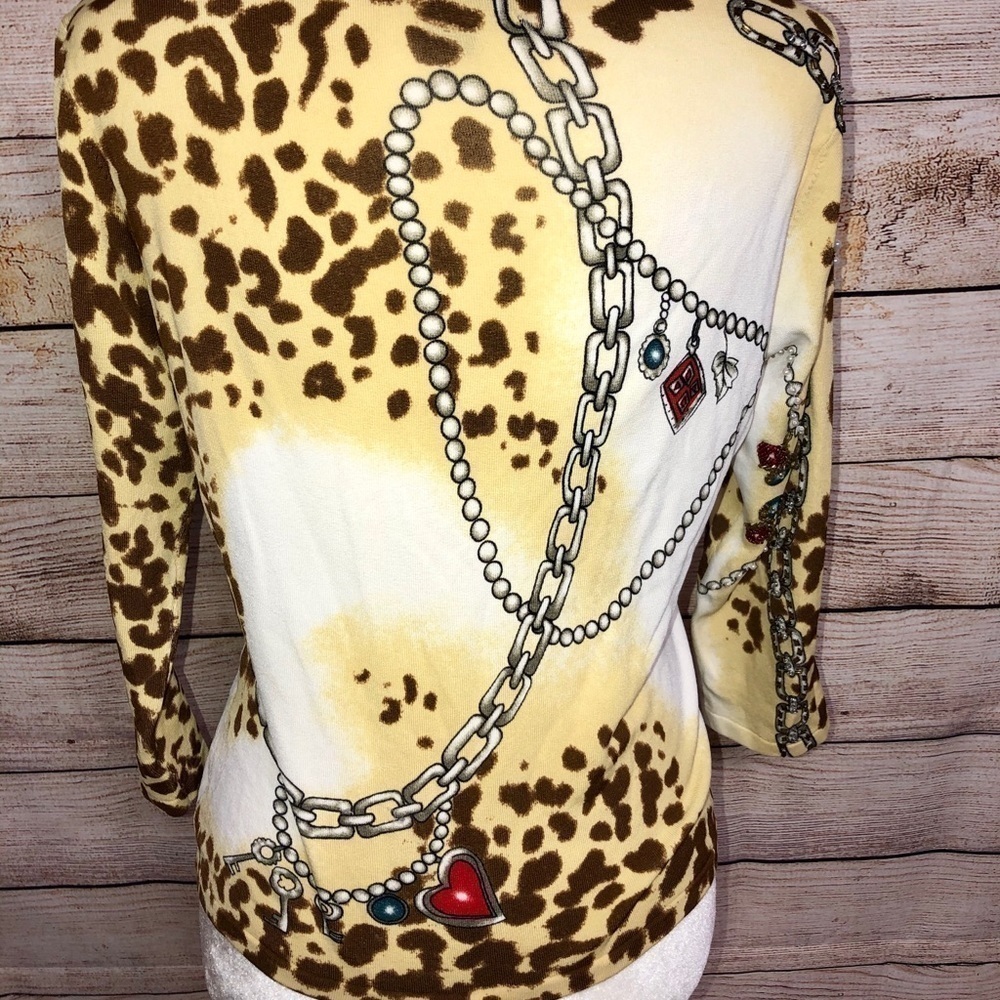 Beaded Leopard Print Top - Picture 8 of 9